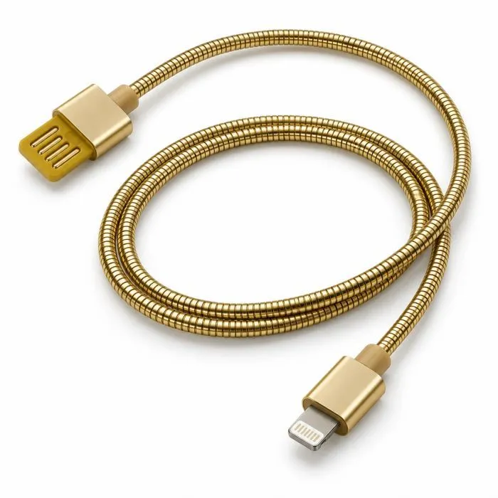Дата кабель USB 2.0 AM to Lightning 1.0m 2.4A metal gold XoKo (XK-CTL-001-GD) зображення 4