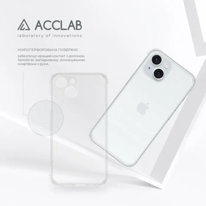 Чохол до мобільного телефона ACCLAB ShockProof Apple iPhone 15 Transparent (1283126587870) зображення 5