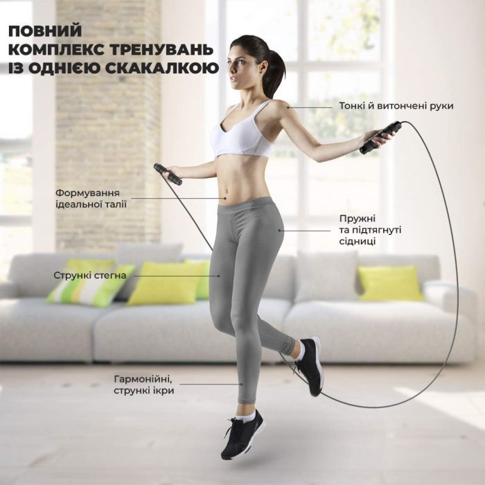Скакалка PowerPlay 4213 Jump Rope 3m Red (PP_4213_Red) зображення 3