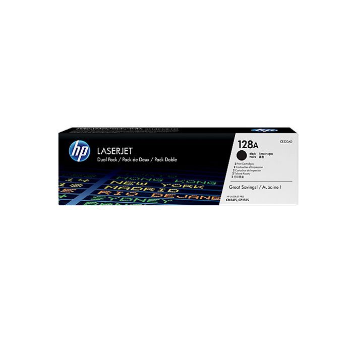 Картридж HP CLJ  128A black DUAL PACK CP1525n/1525nw, CM1415fn/1415fnw (CE320AD)