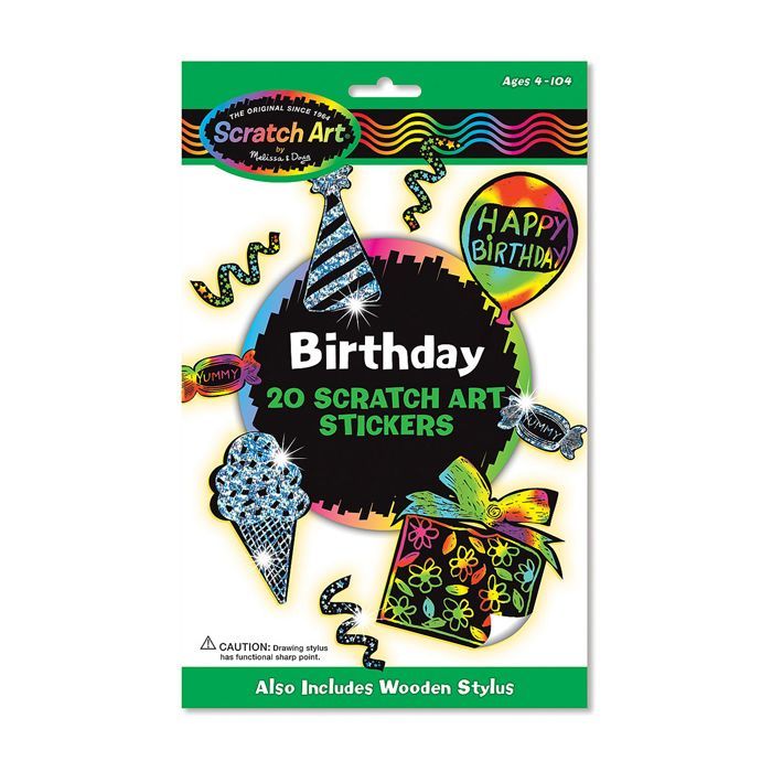 Набор для творчества Melissa&Doug Набор наклеек-царапок День рождения (MD5828)