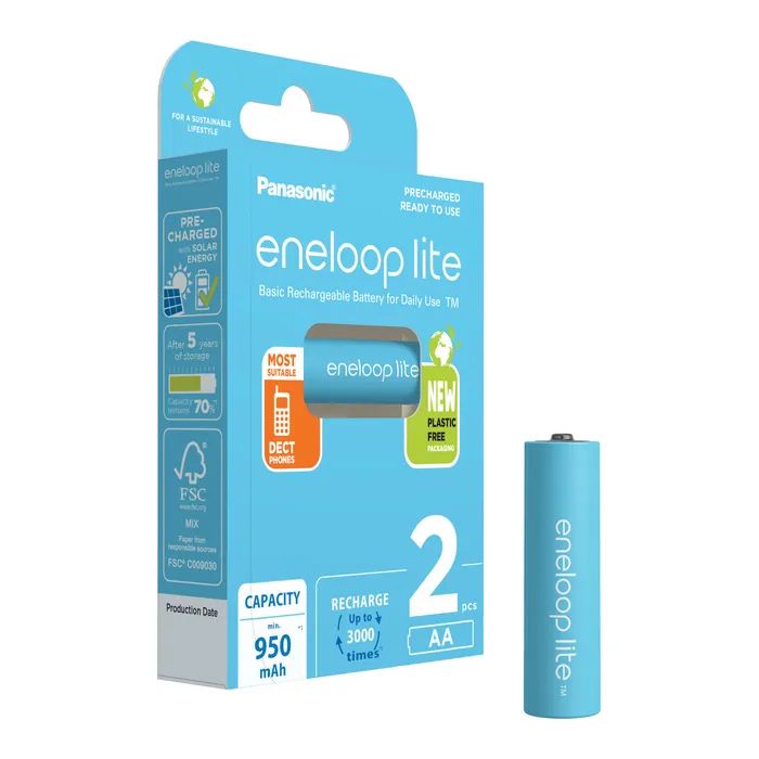 ᐈ Купить аккумулятор Panasonic Eneloop Lite AA 950mAh NI-MH * 2