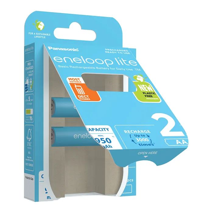 ᐈ Купить аккумулятор Panasonic Eneloop Lite AA 950mAh NI-MH * 2