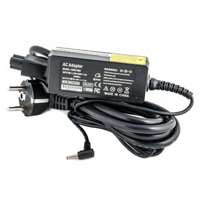 Блок питания к ноутбуку PowerPlant ASUS 220V, 40W, 19V 2.1A (2.3*0.7) (AS40F2307)