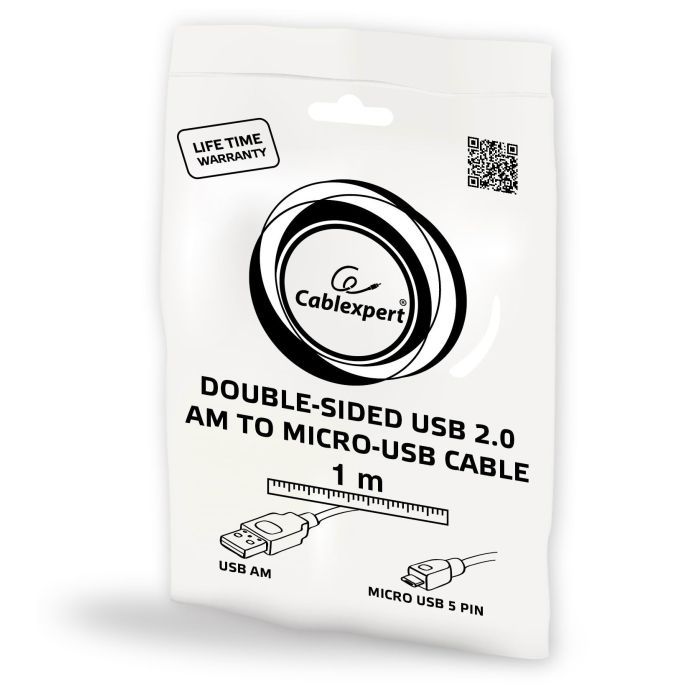 Дата кабель USB 2.0 Micro 5P to AM 1.0m Cablexpert (CC-mUSB2D-1M) изображение 3