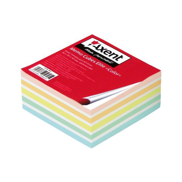 Бумага для заметок Axent Elite "Color" 90Х90Х40мм, glued (8027-А)