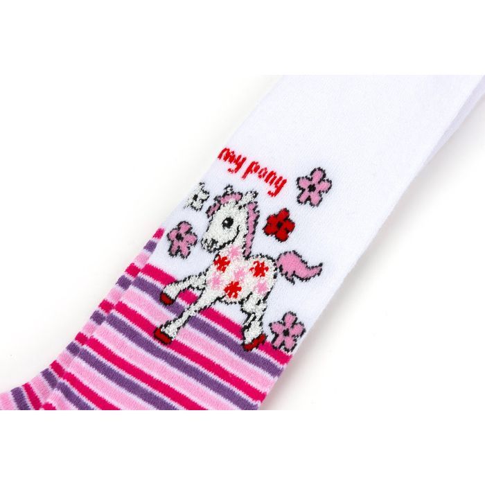 Колготки детские UCS Socks с пони (M0C0301-0860-98G-white) изображение 3