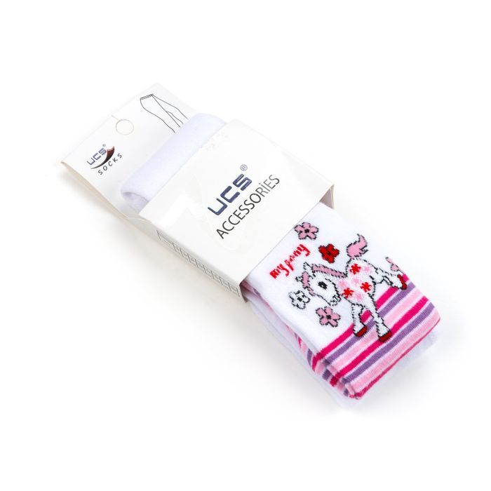 Колготки детские UCS Socks с пони (M0C0301-0860-98G-white) изображение 4
