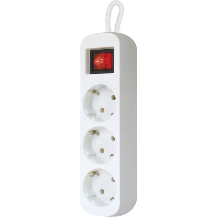 Сетевой удлинитель Defender S318 1.8 m 3 роз switch white (99233) изображение 2