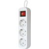 Сетевой удлинитель Defender S318 1.8 m 3 роз switch white (99233) изображение 2