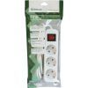 Сетевой удлинитель Defender S318 1.8 m 3 роз switch white (99233) изображение 4