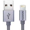 Дата кабель USB 2.0 AM to Lightning 1.0m MFI Titanium ADATA (AMFIAL-100CMK-CTI) изображение 2