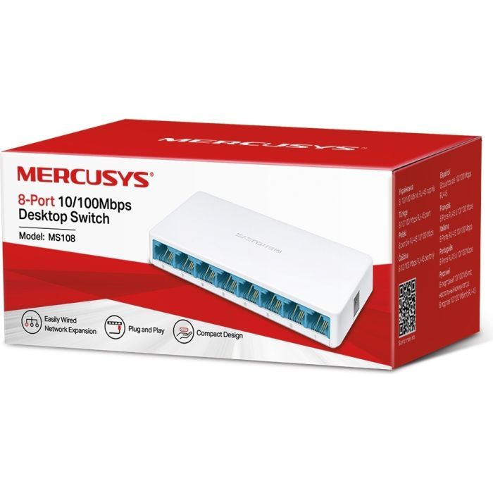 Комутатор мережевий Mercusys MS108 зображення 2