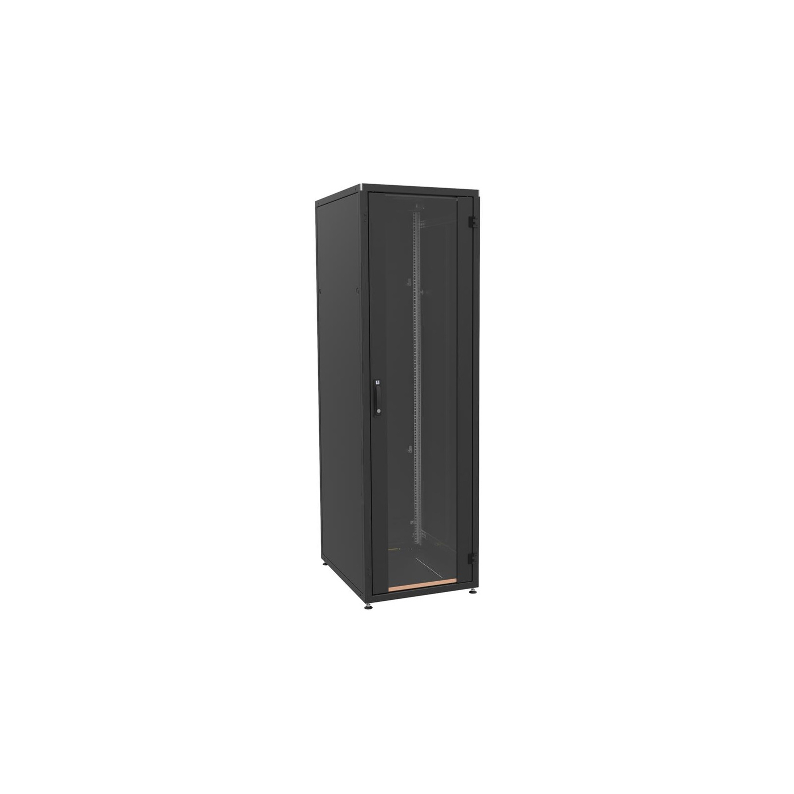 Шкаф напольный Zpas 33U 600x600 glass door black (IT-336060-69AA-2-161-FP)