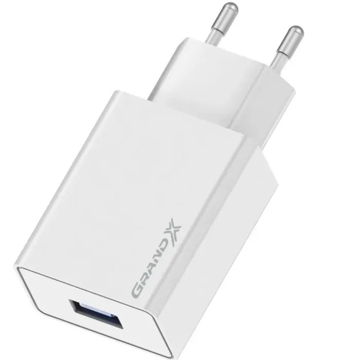 Зарядний пристрій Grand-X 5V 2.1A White (CH-03W)