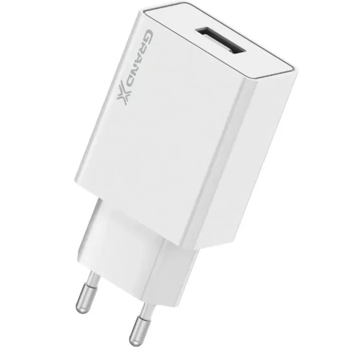 Зарядний пристрій Grand-X 5V 2.1A White (CH-03W) зображення 2