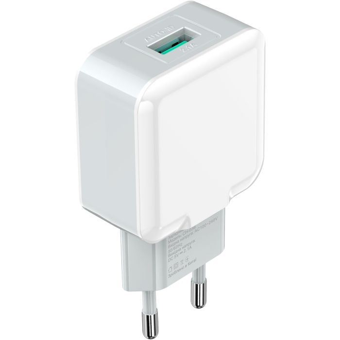 Зарядное устройство Grand-X 5V 2.1A White (CH-03W) изображение 4