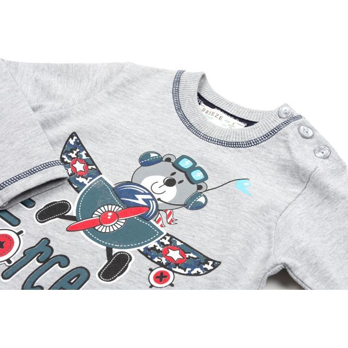 Набор детской одежды Breeze с мишкой (9479-74B-gray) изображение 3