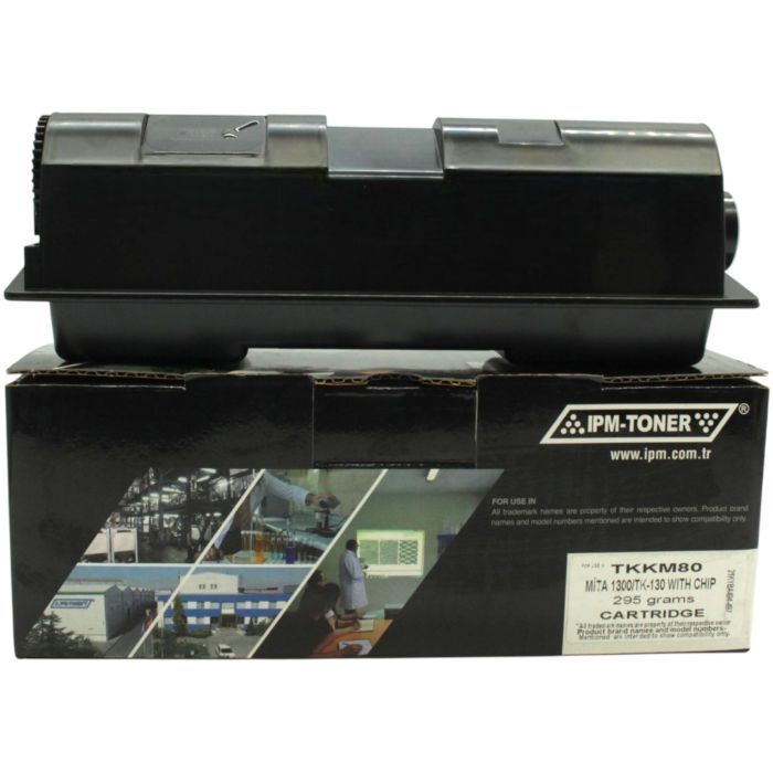 Тонер-картридж IPM Kyocera TK-130, 295г/without chip (TKKM80)