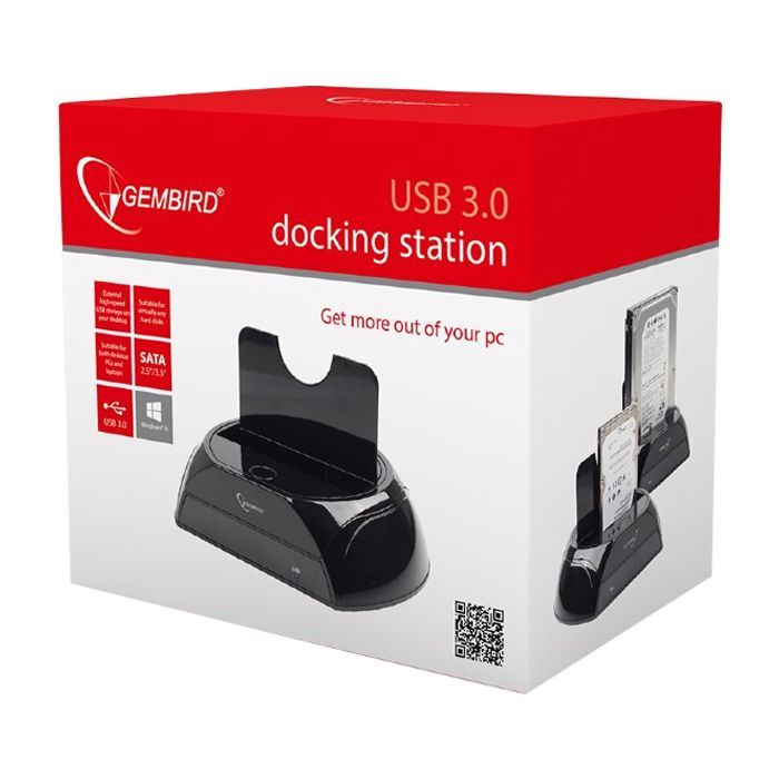 Док-станция для накопителей Gembird 2.5\3.5 SATA HDD, USB 3.0 (HD32-U3S-2) изображение 3