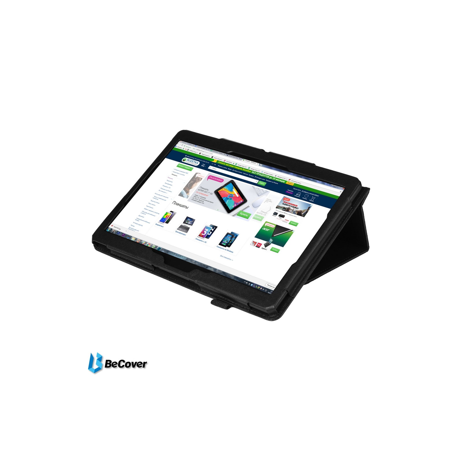 Чохол до планшета BeCover Slimbook для Prestigio Multipad Grace 3101 (PMT3101) Black (702366) зображення 4
