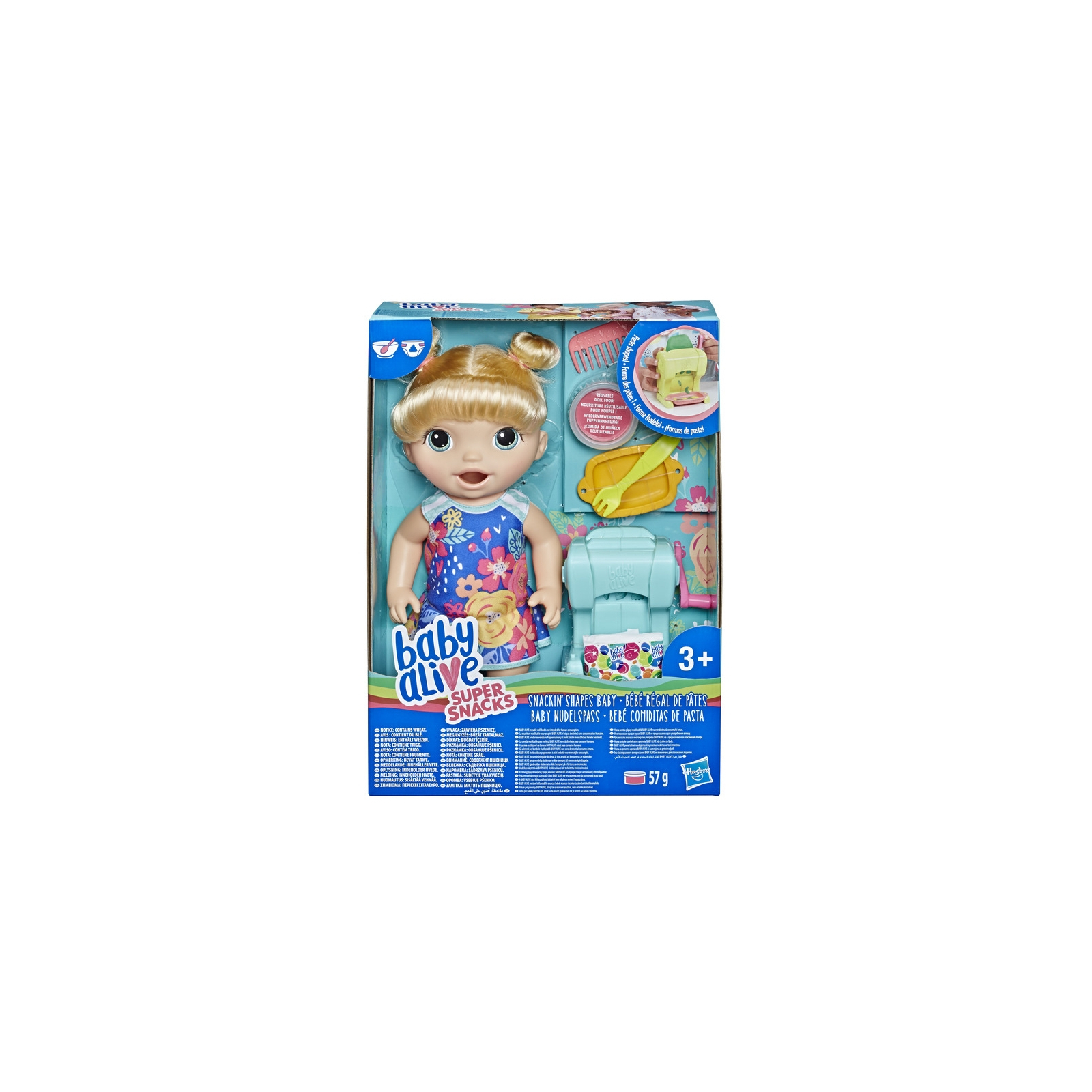 Кукла Hasbro Baby Alive Малышка блондинка и Макароны (E3694)
