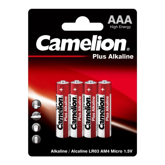 Батарейка Camelion AAA LR03 Plus Alkaline * 4 (LR03-BP4)
