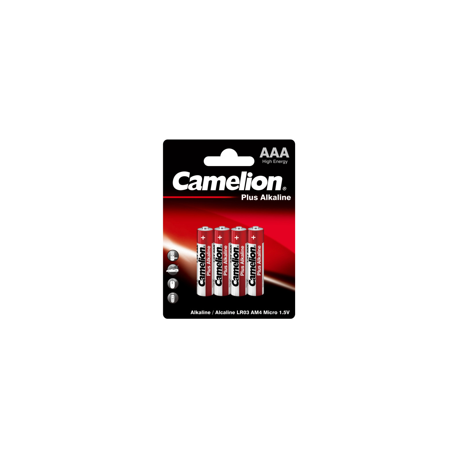 Батарейка Camelion AAA LR03 Plus Alkaline * 4 (LR03-BP4)