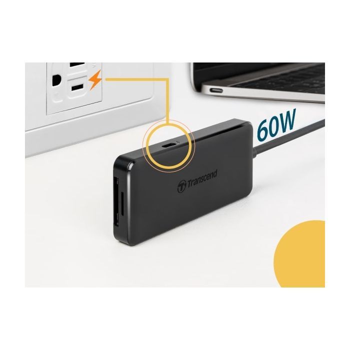 Концентратор Transcend Type-C HUB 6 ports microSD/SD Black (TS-HUB5C) зображення 6