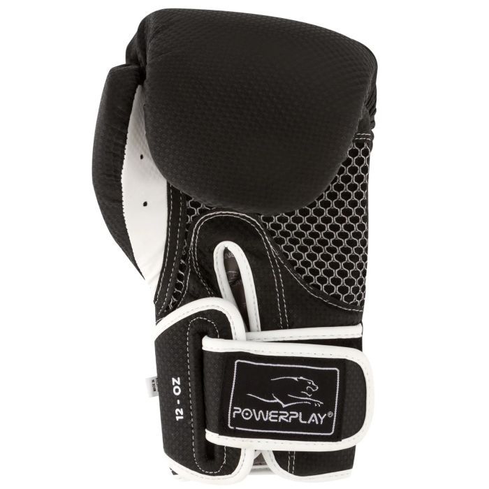 Боксерські рукавички PowerPlay 3011 16oz Black/White (PP_3011_16oz_Bl/White) зображення 3