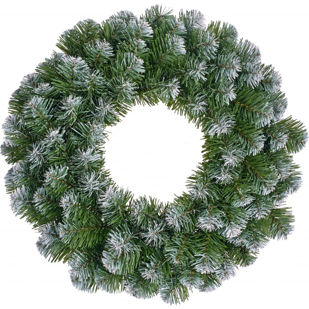Рождественский венок Black Box Trees Norton 45 см зеленый с эффектом покрытия инеем (8718861288964)