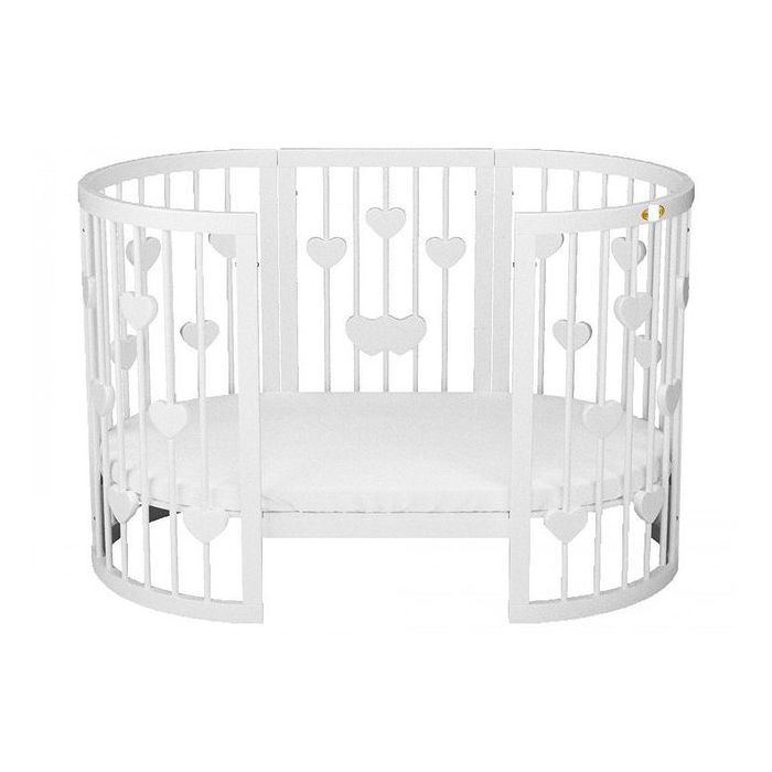 Кроватка Ingvart SMART BED ROUND с сердечками белый (1349003) изображение 2