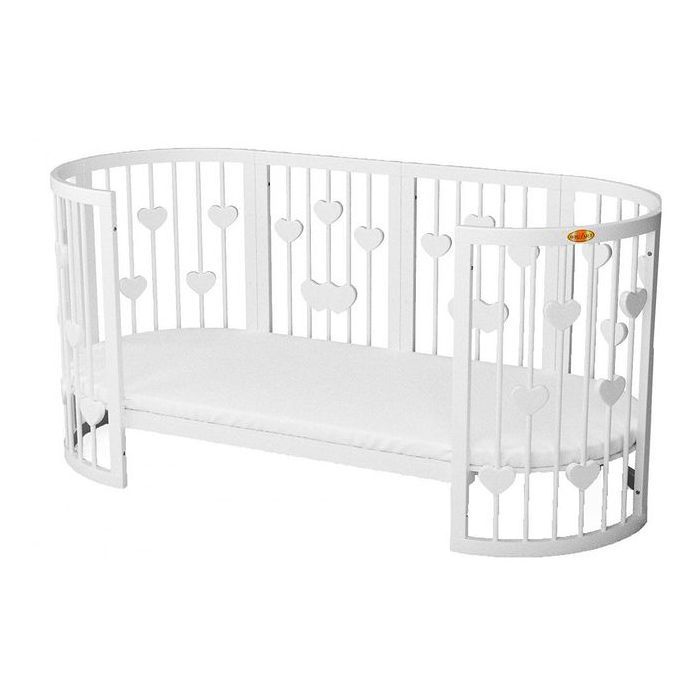 Кроватка Ingvart SMART BED ROUND с сердечками белый (1349003) изображение 5