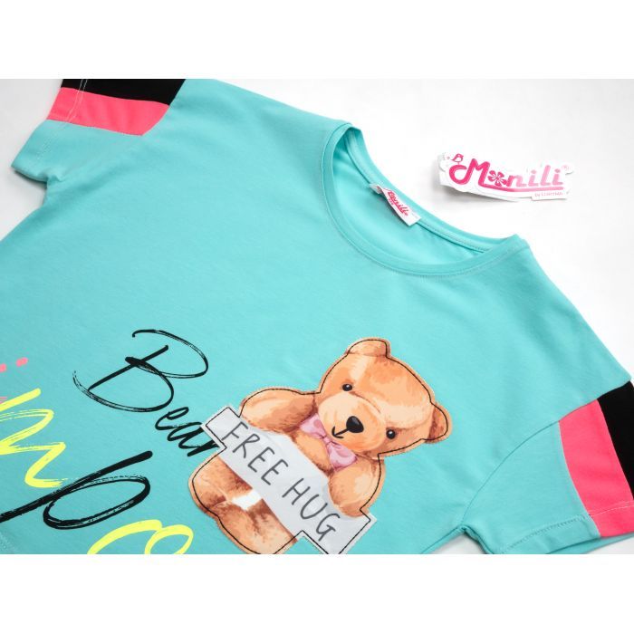 Футболка детская Matilda с мишкой (3023-176G-green) изображение 3