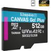 Карта памяти Kingston 512GB microSDXC class 10 UHS-I/U3 Canvas Go Plus (SDCG3/512GBSP) изображение 2