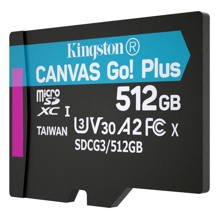 Карта памяти Kingston 512GB microSDXC class 10 UHS-I/U3 Canvas Go Plus (SDCG3/512GBSP) изображение 3