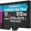 Карта памяти Kingston 512GB microSDXC class 10 UHS-I/U3 Canvas Go Plus (SDCG3/512GBSP) изображение 3