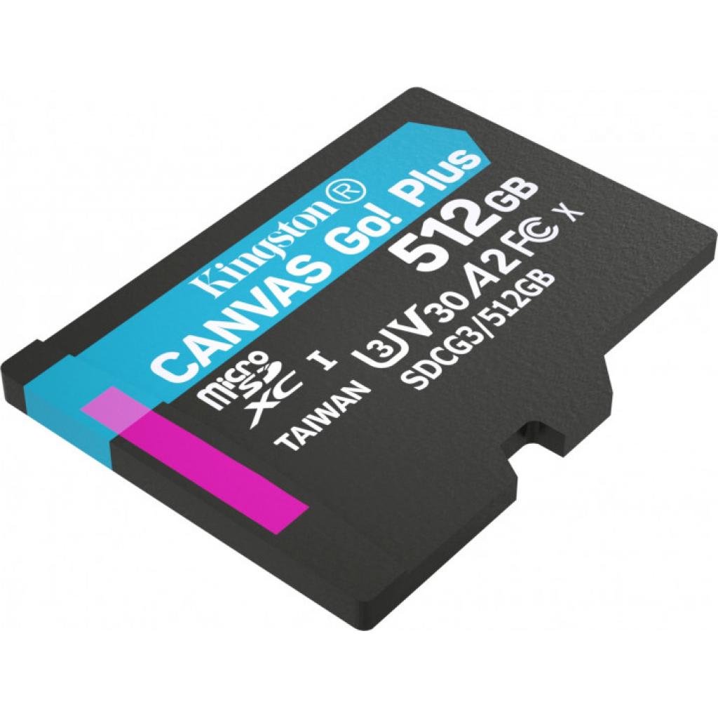 Карта памяти Kingston 512GB microSDXC class 10 UHS-I/U3 Canvas Go Plus (SDCG3/512GBSP) изображение 4