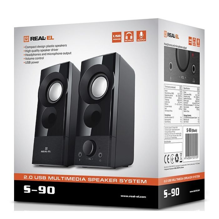 Акустична система REAL-EL S-90 Black зображення 9