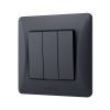 Выключатель Videx BINERA 3кл черный графит (VF-BNSW3-BG)