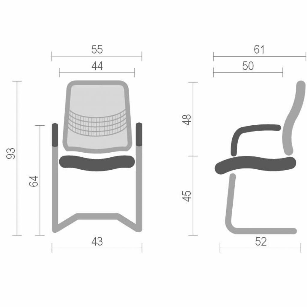 Офісне крісло Аклас Бруно mesh СН CF Чорне (20988) зображення 4