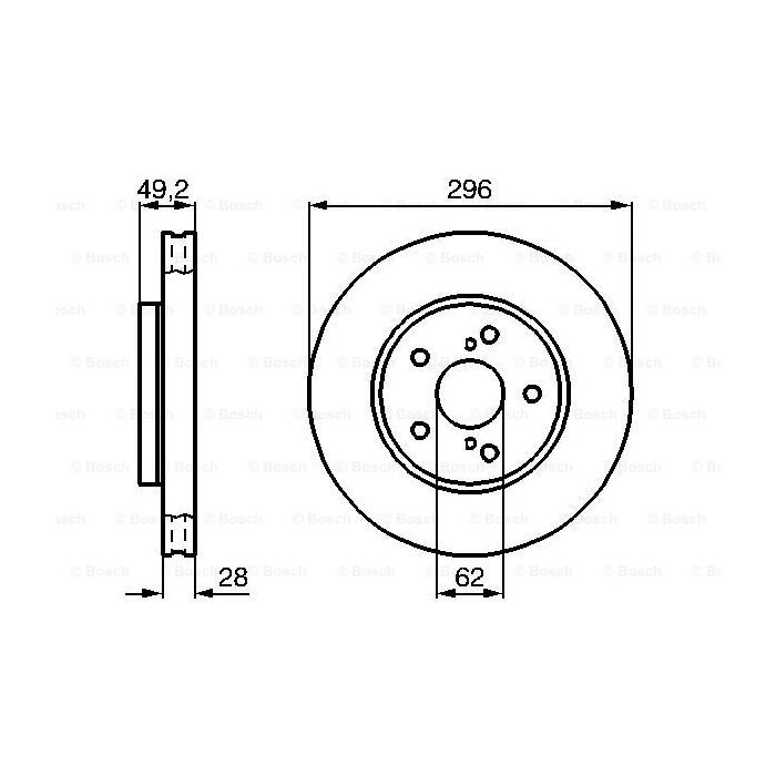 Тормозной диск Bosch 0 986 478 968 изображение 5