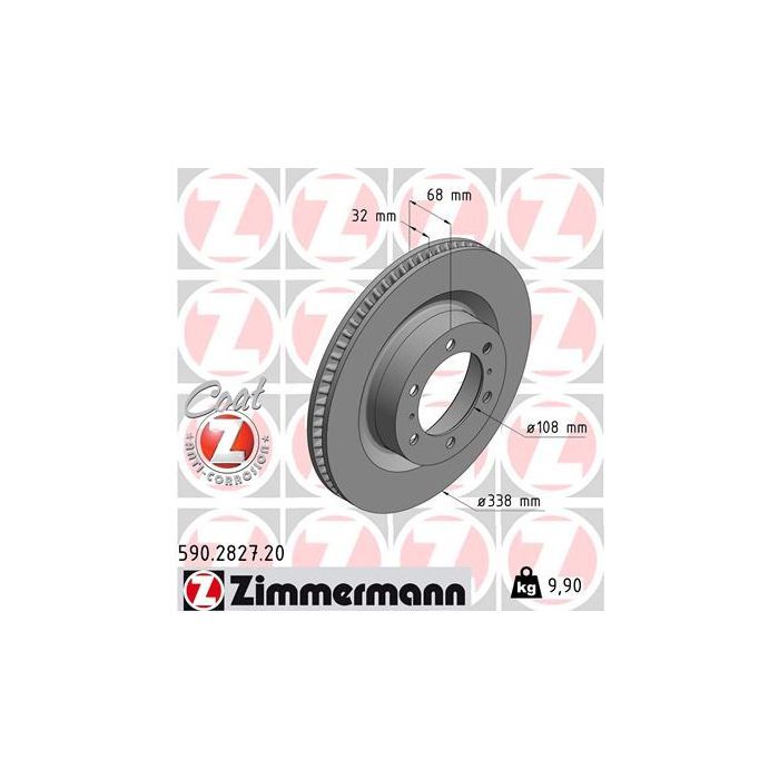 Гальмівний диск ZIMMERMANN 590.2827.20