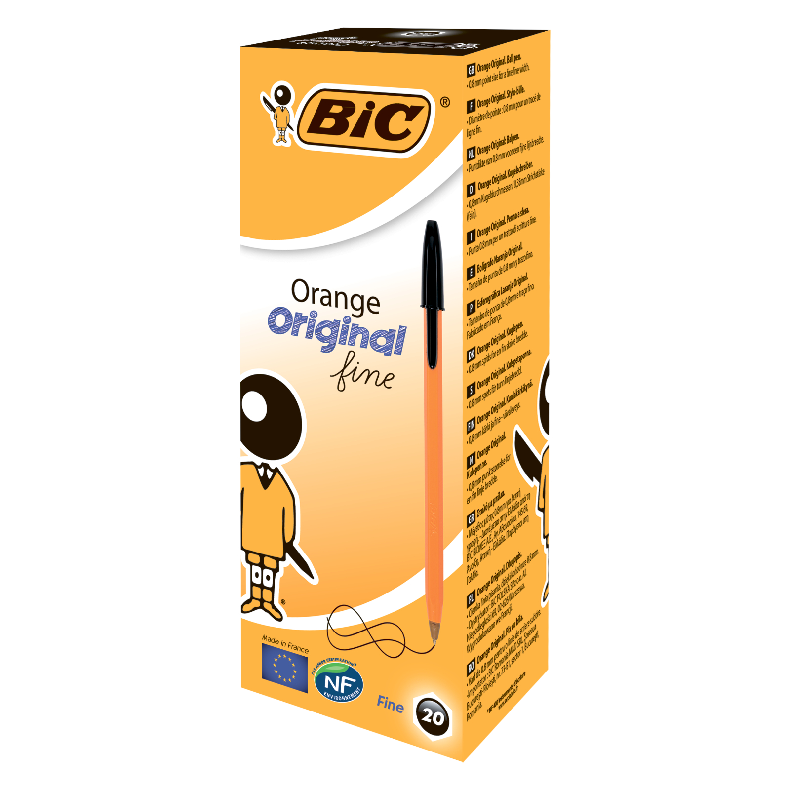 Ручка масляная Bic Orange, чёрная (bc1199110114) изображение 2