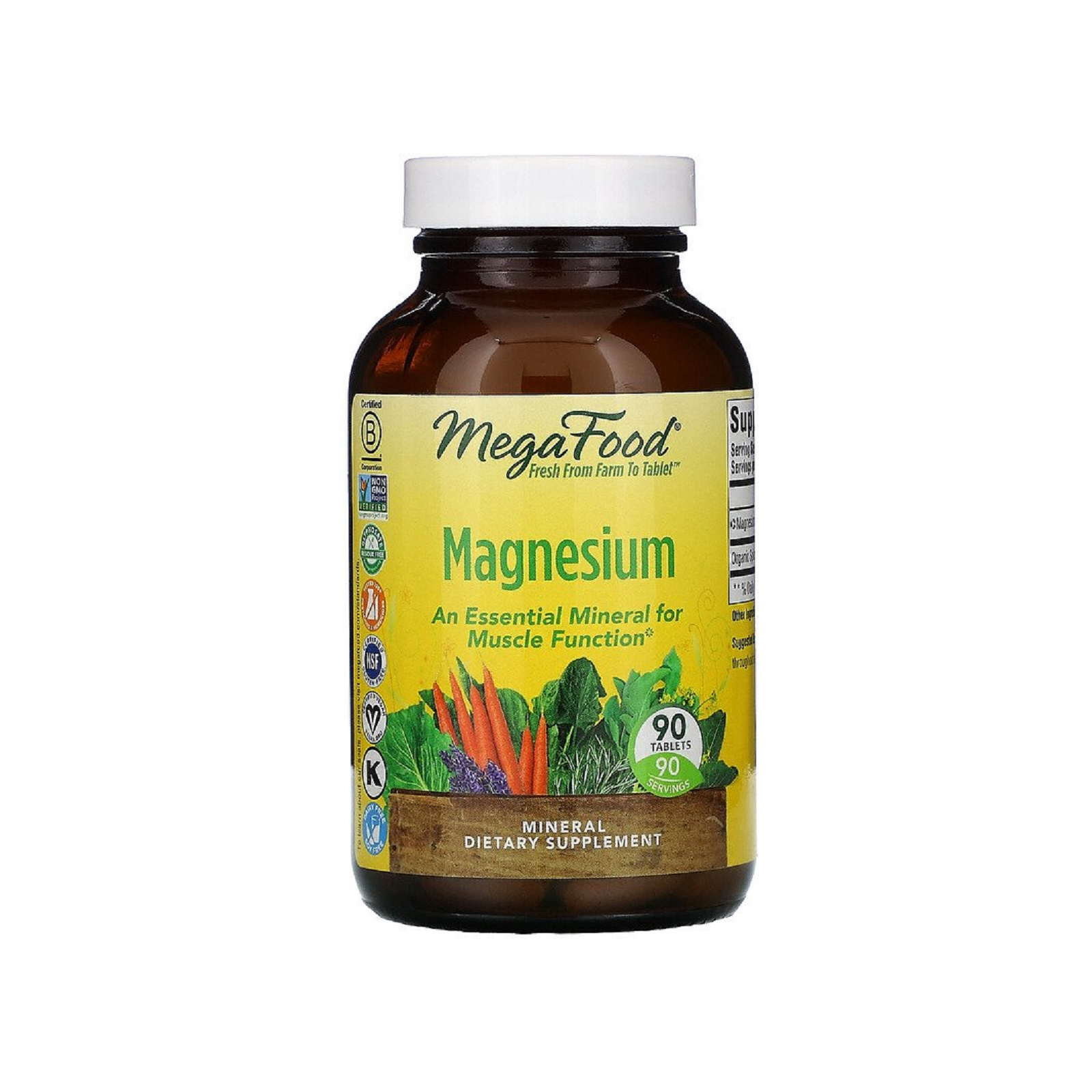 Минералы MegaFood Магний, Magnesium, 90 таблеток (MGF-10120)