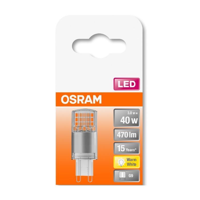 Лампочка Osram LEDPIN40 3,8W/827 230V CL G9 10X1 (4058075432390) изображение 4