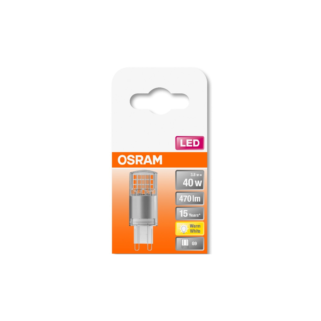 Лампочка Osram LEDPIN40 3,8W/827 230V CL G9 10X1 (4058075432390) зображення 4