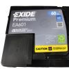 Аккумулятор автомобильный EXIDE PREMIUM 60A (EA601) изображение 5
