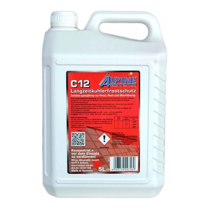 Антифриз Alpine Концентрат C12 черв. 5л (1185-5)