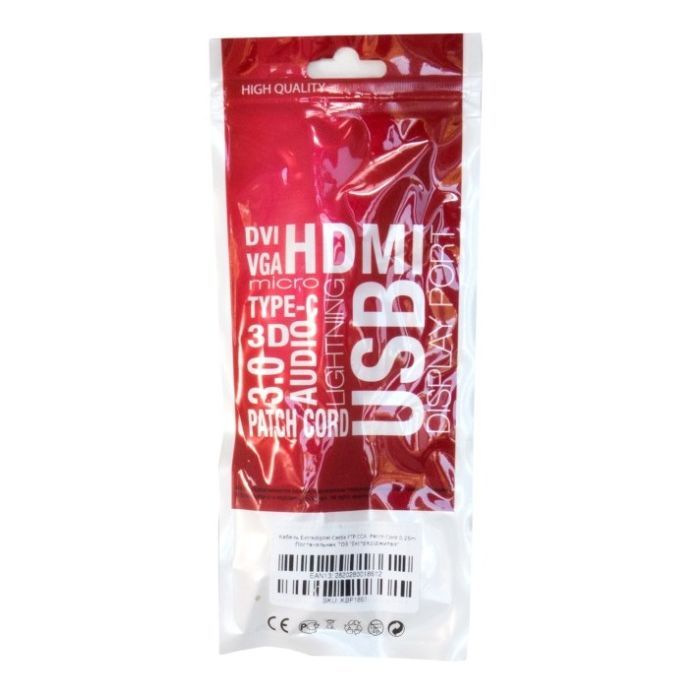 Патч-корд 3м, Cat. 6, FTP, CCA, black Extradigital (KBP1866) изображение 10